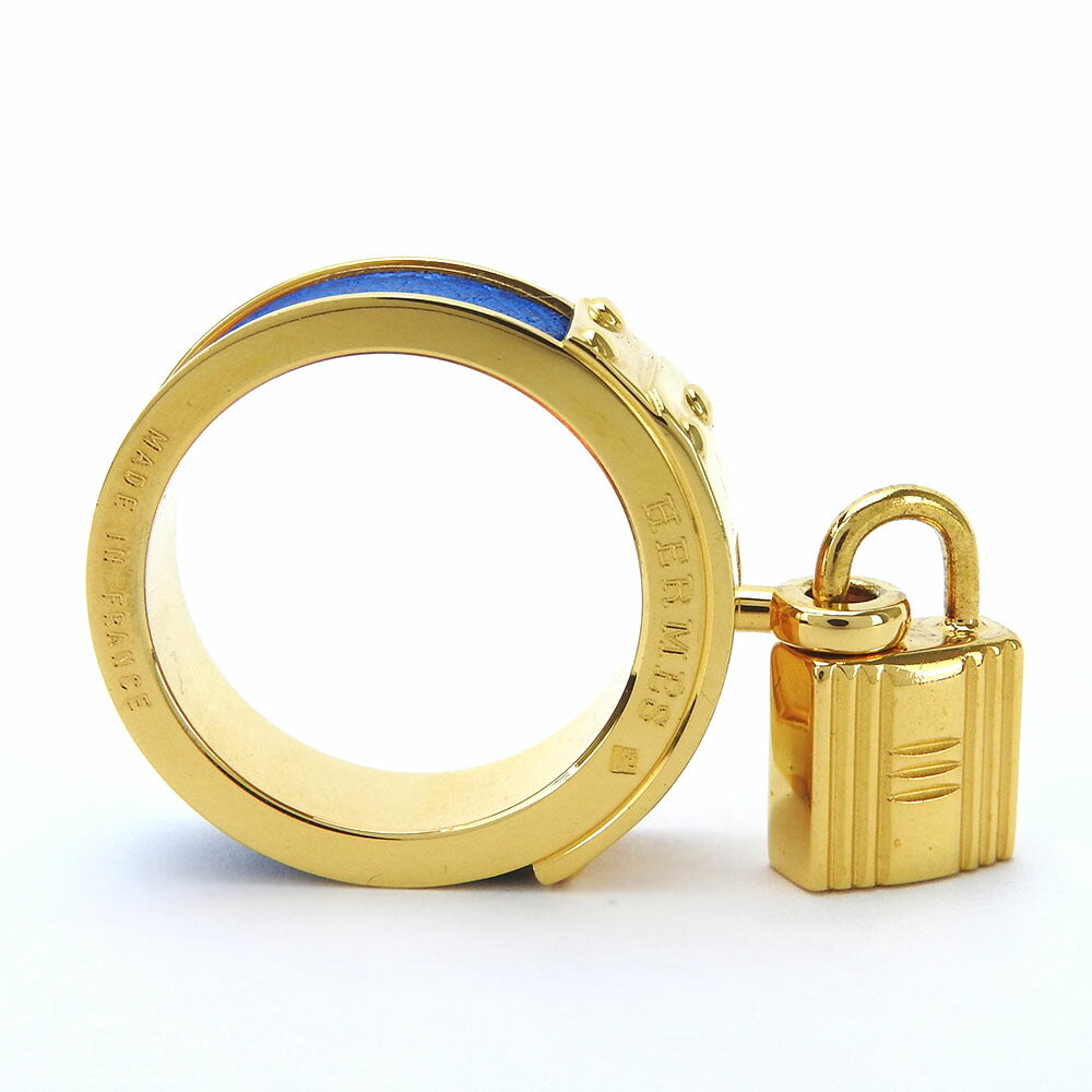 HERMES Scarf ring Metal, Leather gold Women Used