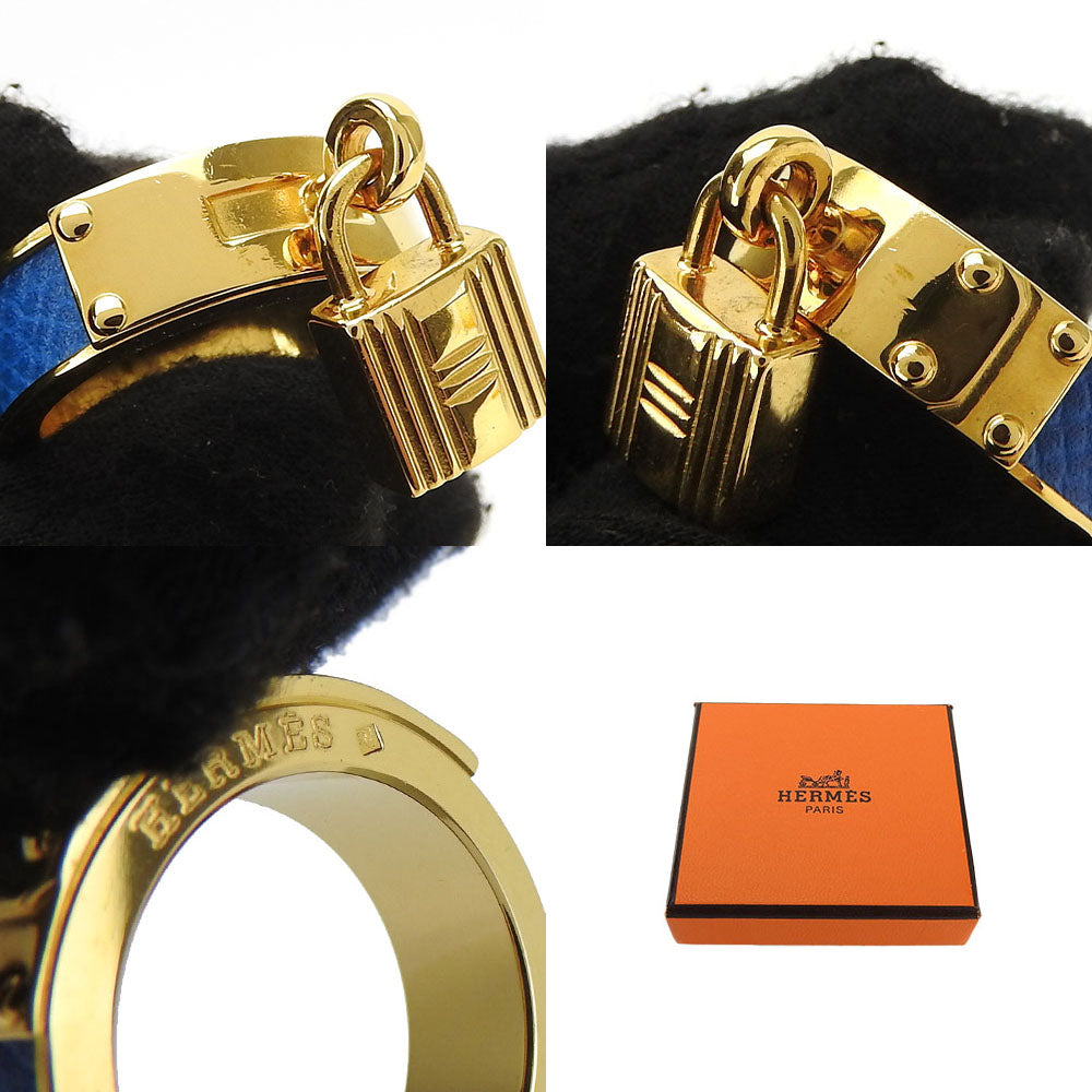 HERMES Scarf ring Metal, Leather gold Women Used