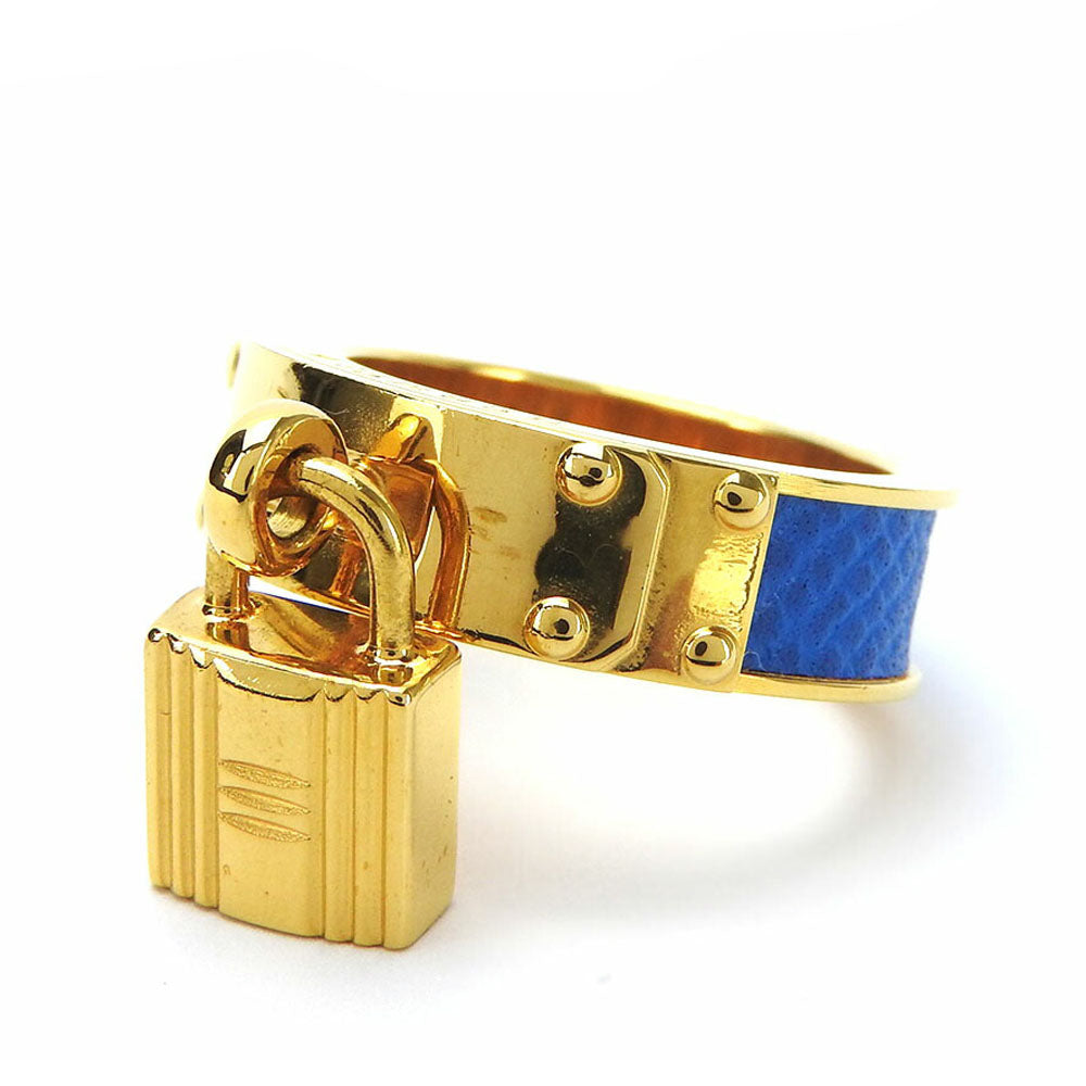 HERMES Scarf ring Metal, Leather gold Women Used