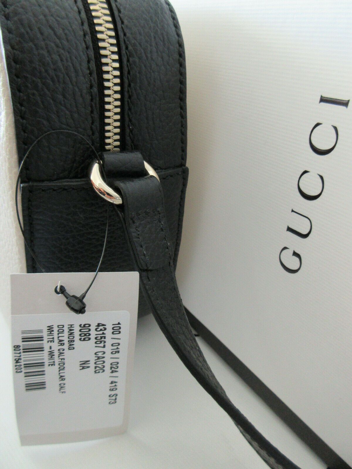 Gucci Soho Small Leather Disco Bag White