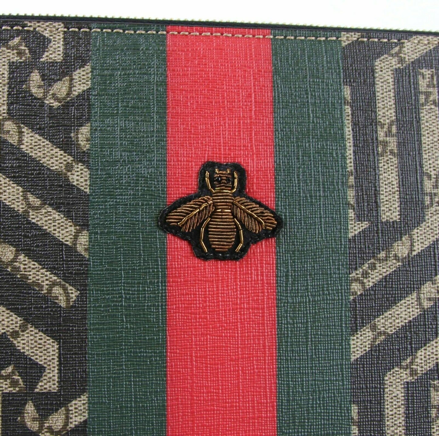 Gucci Caleido Bee Web Beige/ebony GG Supreme Canvas Messenger Bag