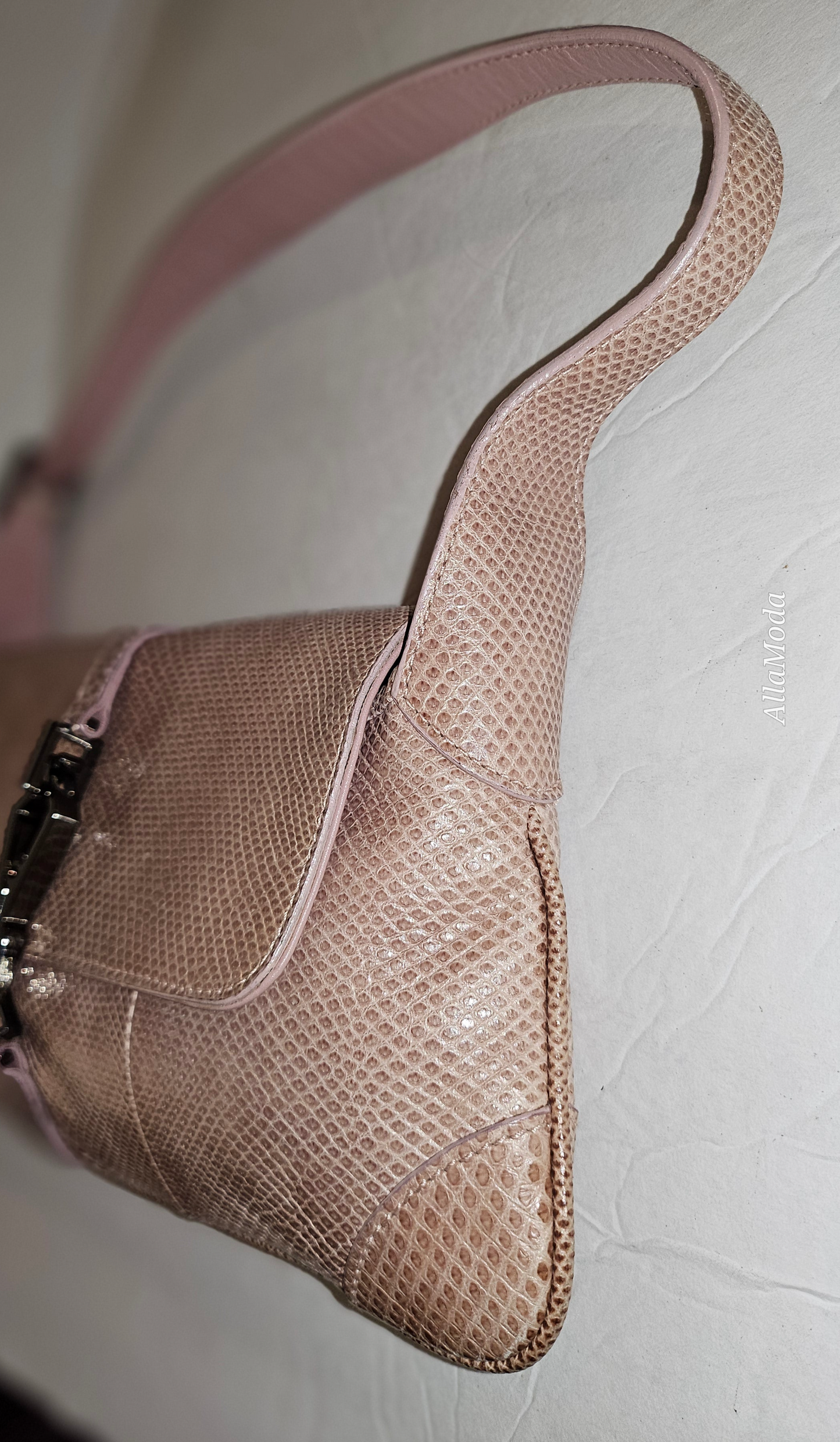 Gucci 1990s Tom Ford camel lizard exotic leather Jackie bag
