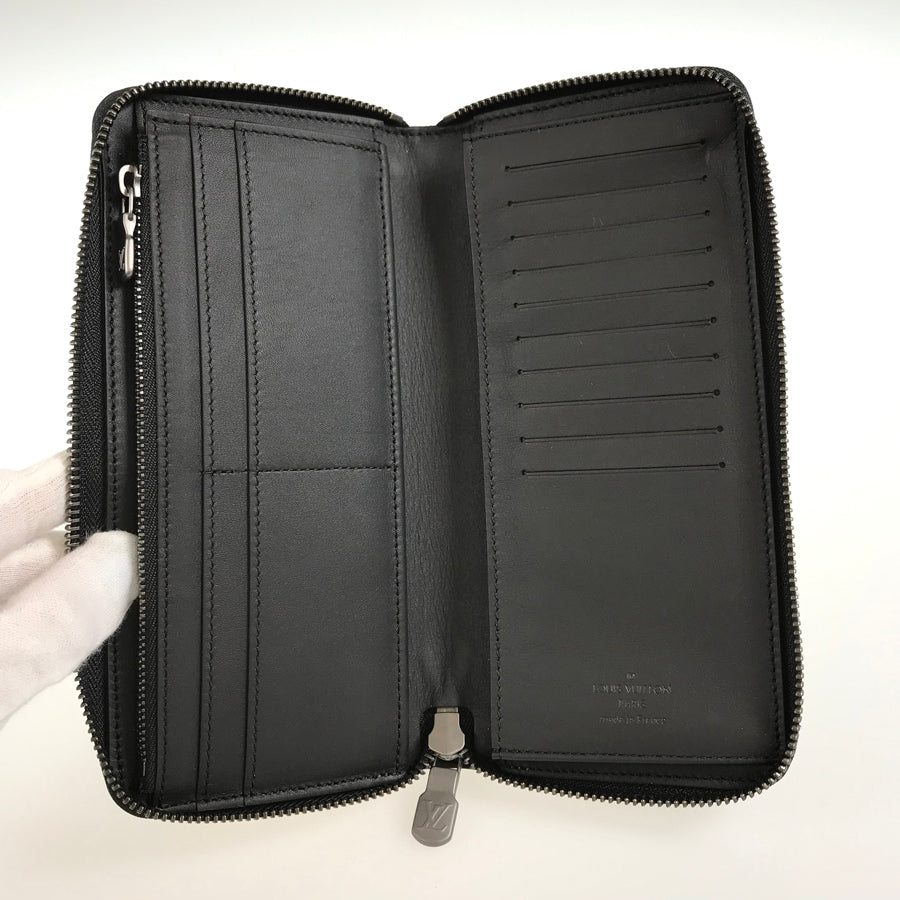 LOUIS VUITTON Damier Anfini Zippy Wallet Vertical N63548 Long wallet Round zipper