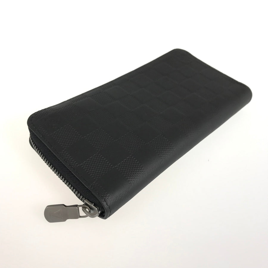 LOUIS VUITTON Damier Anfini Zippy Wallet Vertical N63548 Long wallet Round zipper