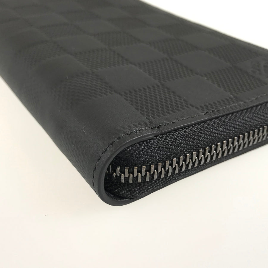 LOUIS VUITTON Damier Anfini Zippy Wallet Vertical N63548 Long wallet Round zipper