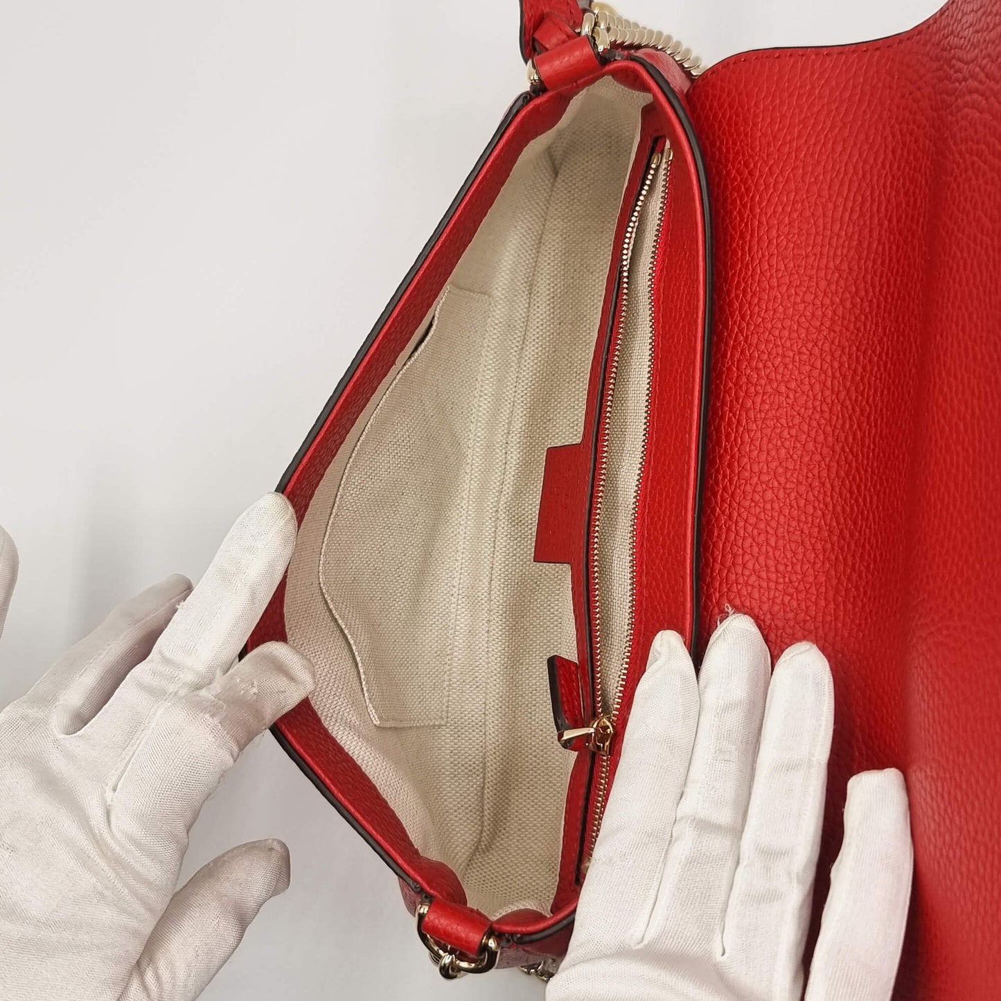 Gucci GG Soho Flap Red Leather