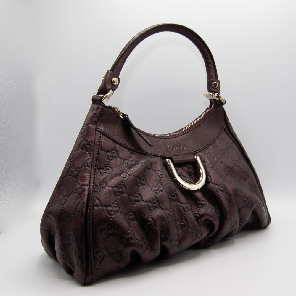 Guccissima D Burgundy Leather