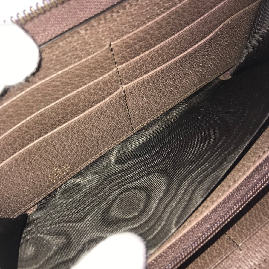 GUCCI GG Supreme Interlocking G 647940 Long wallet Round zipper