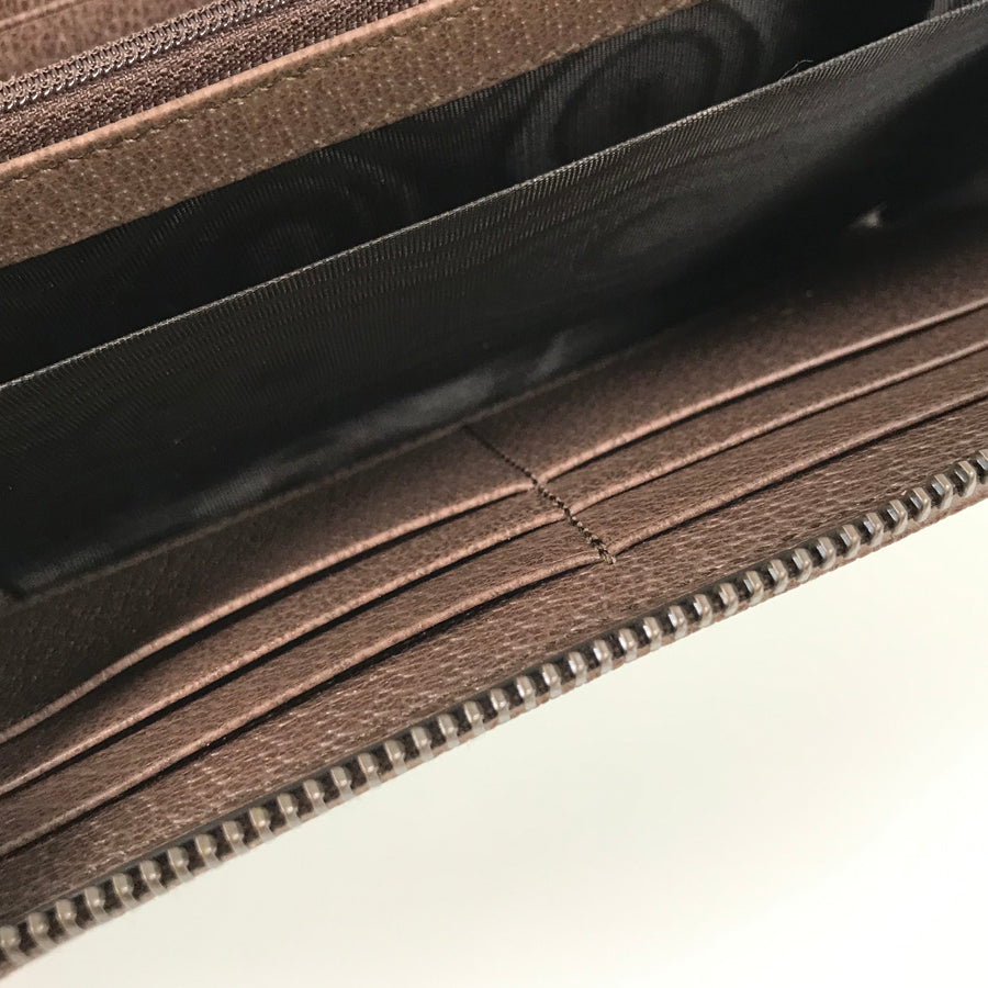 GUCCI GG Supreme Interlocking G 647940 Long wallet Round zipper