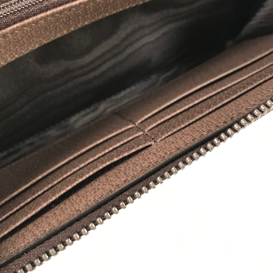 GUCCI GG Supreme Interlocking G 647940 Long wallet Round zipper