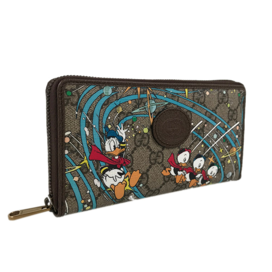 GUCCI GG Supreme Interlocking G 647940 Long wallet Round zipper