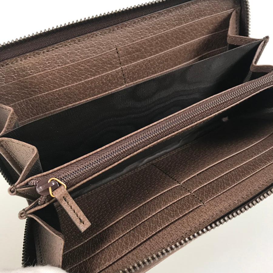 GUCCI GG Supreme Interlocking G 647940 Long wallet Round zipper