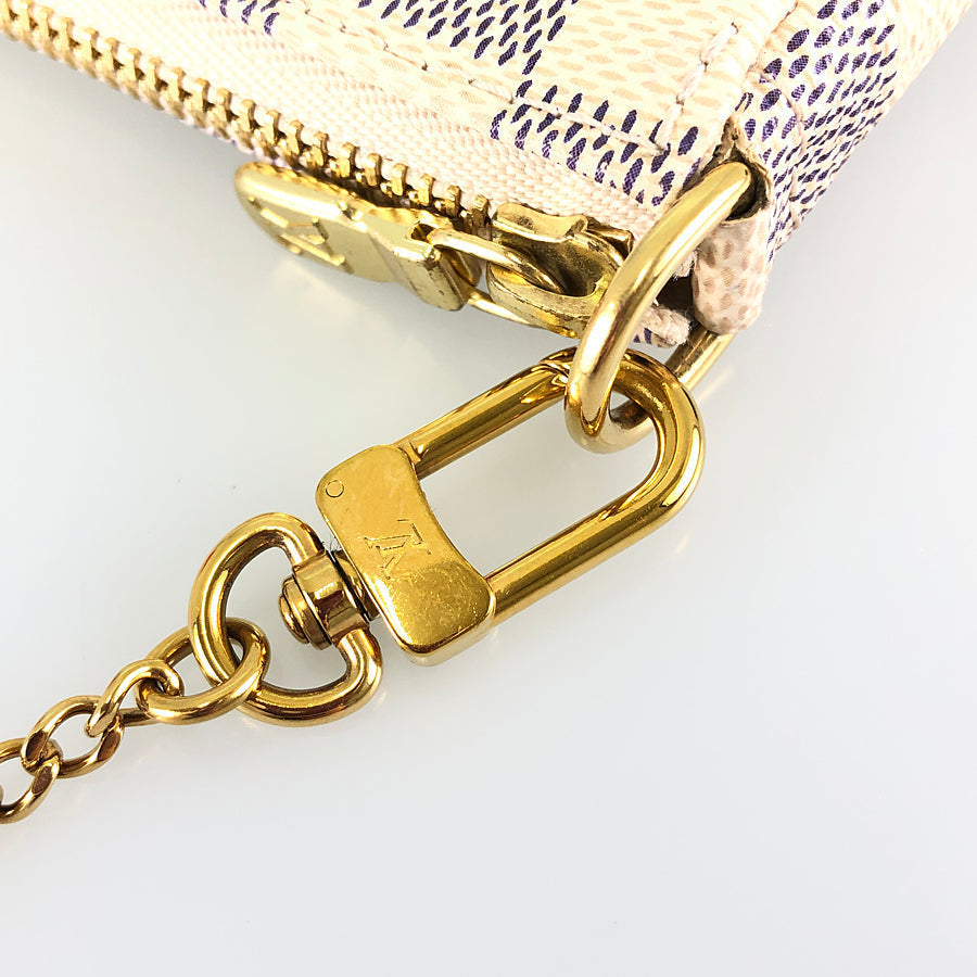 LOUIS VUITTON Damier Azur Mini Pochette Accessoires N62200 Pouch