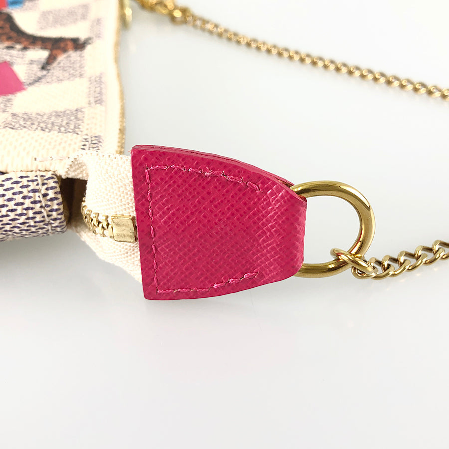 LOUIS VUITTON Damier Azur Mini Pochette Accessoires N62200 Pouch