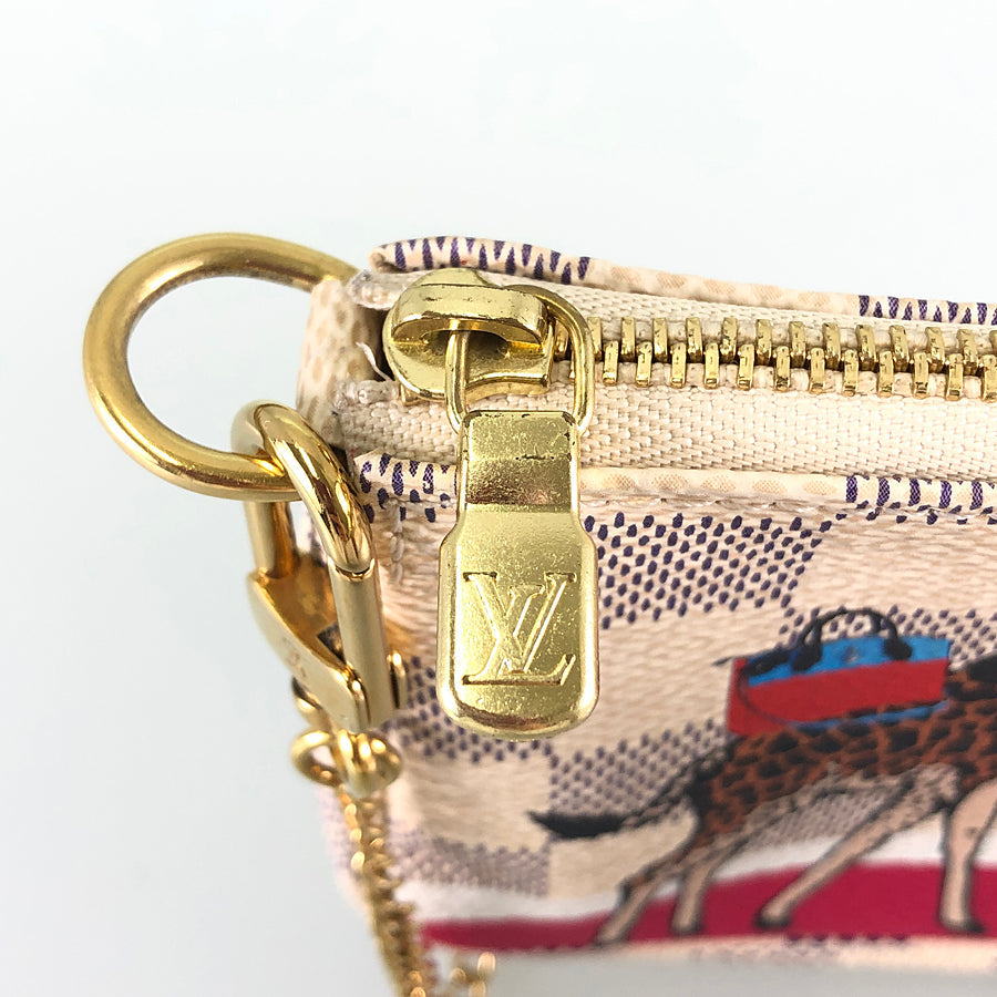 LOUIS VUITTON Damier Azur Mini Pochette Accessoires N62200 Pouch