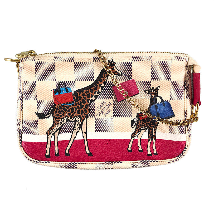 LOUIS VUITTON Damier Azur Mini Pochette Accessoires N62200 Pouch