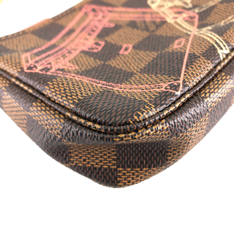 LOUIS VUITTON Damier Ebene Mini Pochette Accessoires N41433 Pouch