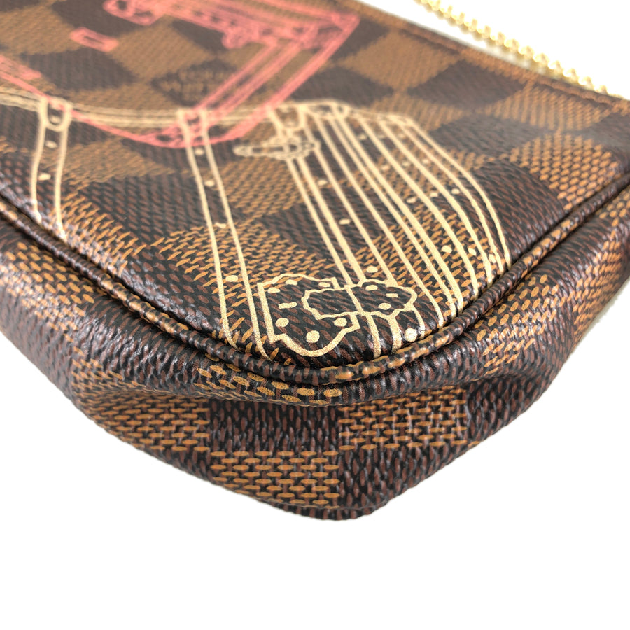 LOUIS VUITTON Damier Ebene Mini Pochette Accessoires N41433 Pouch