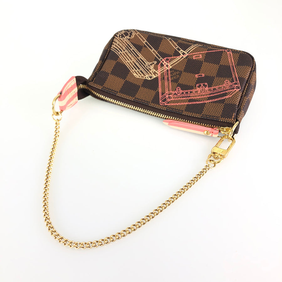 LOUIS VUITTON Damier Ebene Mini Pochette Accessoires N41433 Pouch
