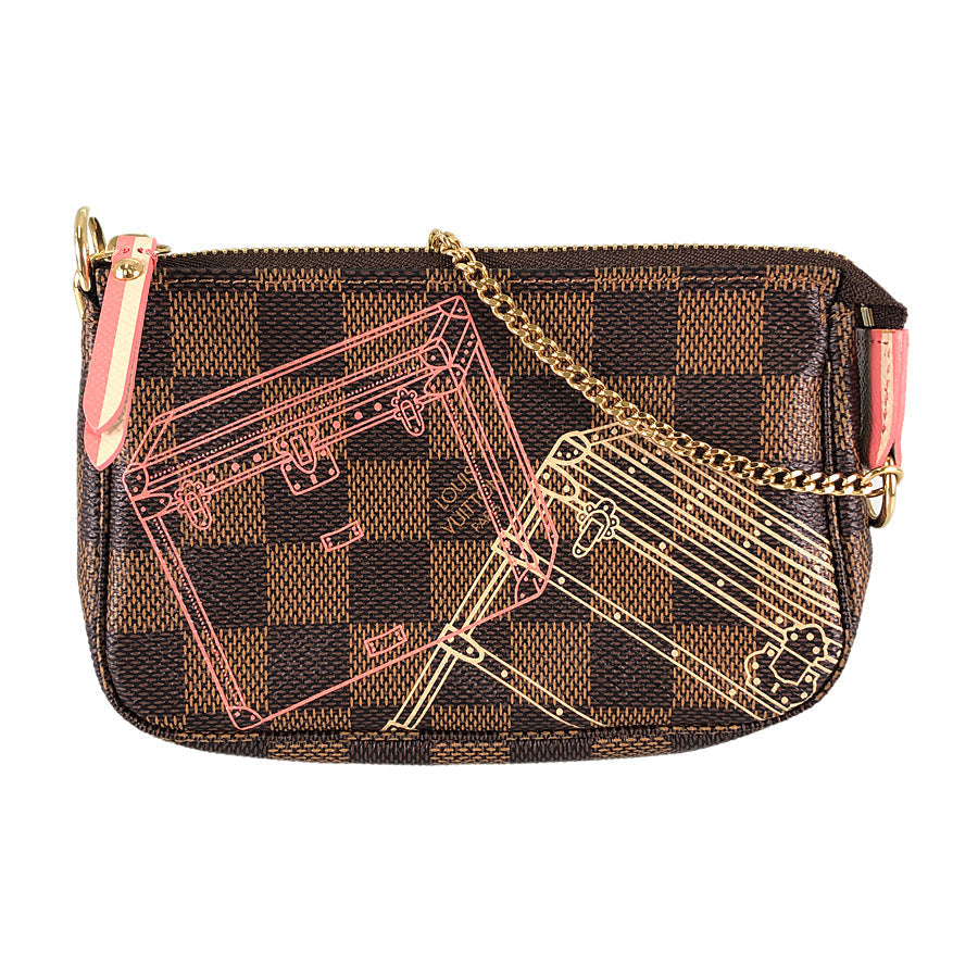 LOUIS VUITTON Damier Ebene Mini Pochette Accessoires N41433 Pouch