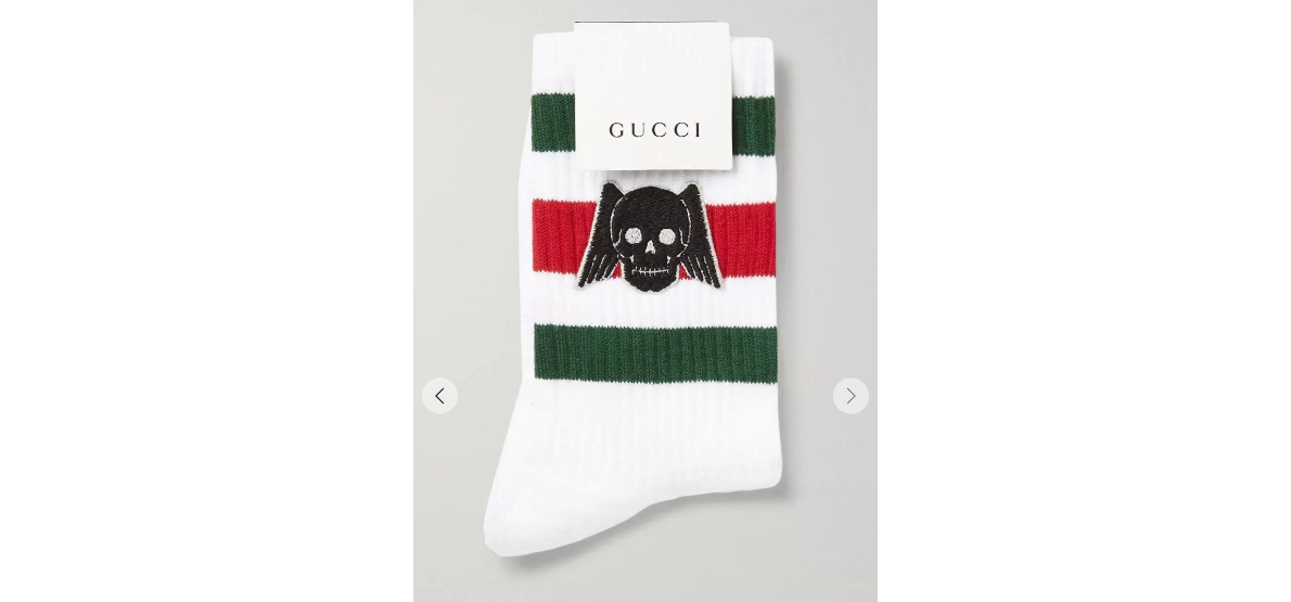 Gucci Skull Sport Socks in White