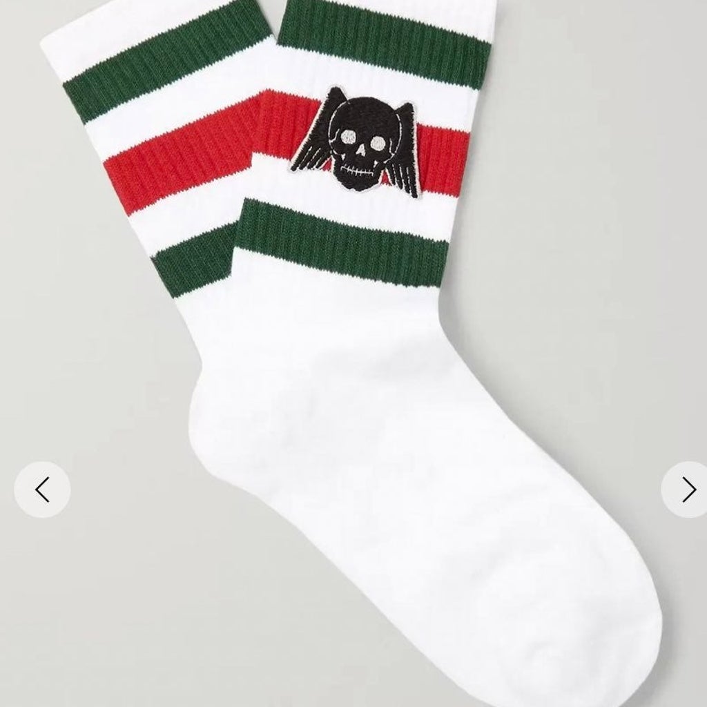 Gucci Skull Sport Socks in White