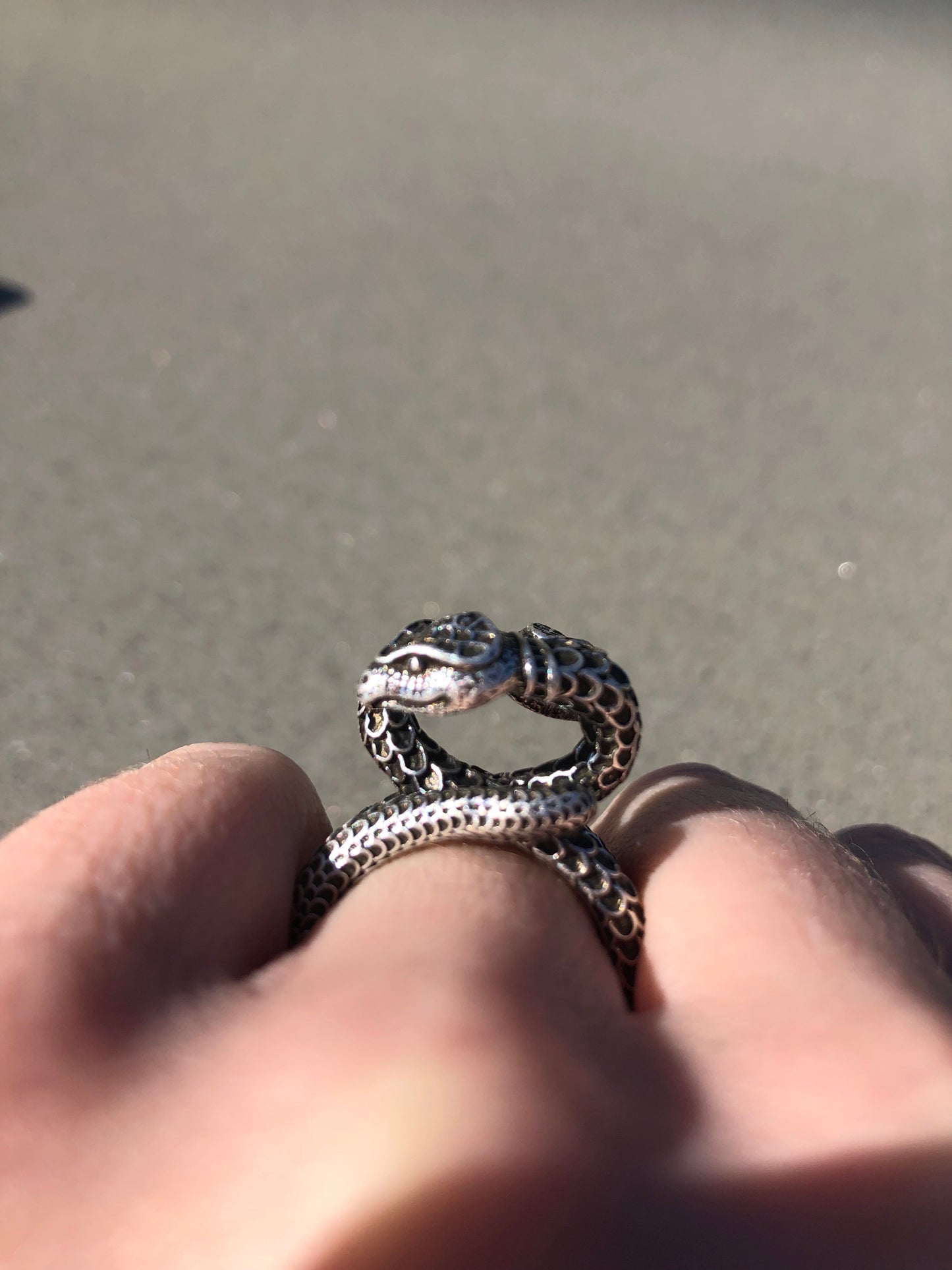 Gucci Garden Snake Sterling Silver Ring