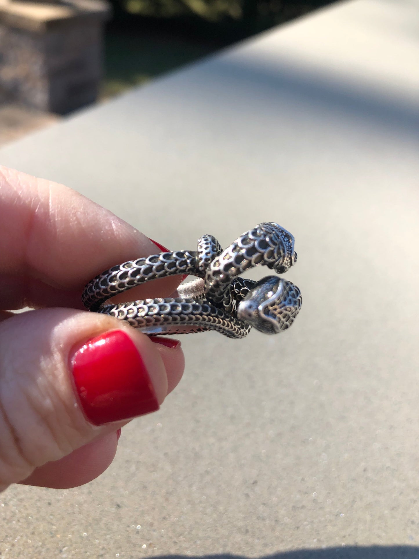 Gucci Garden Snake Sterling Silver Ring