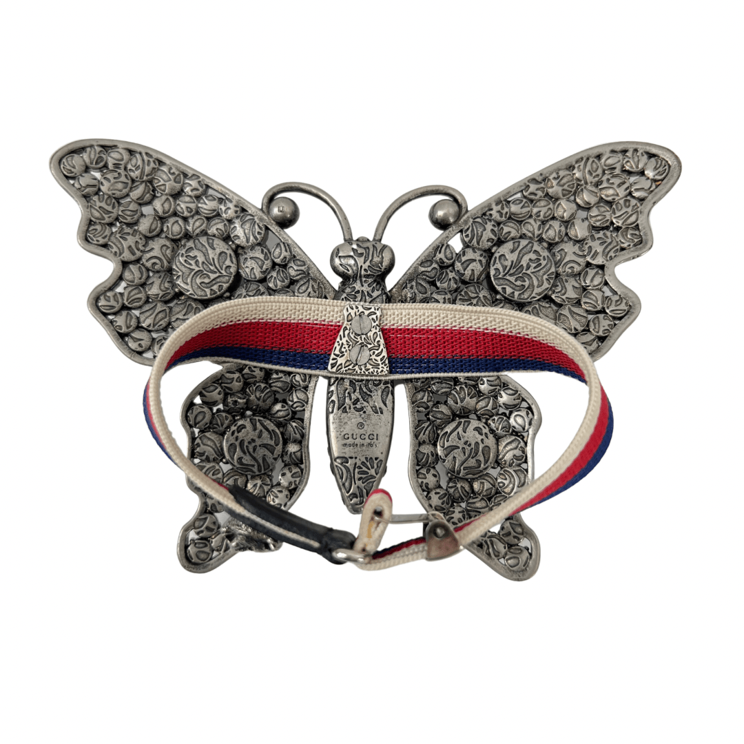 Gucci Web Crystal Butterfly Bracelet