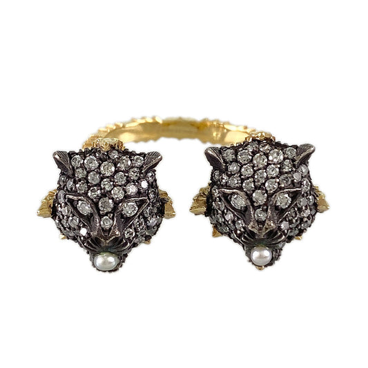 GUCCI Cat Head Le Marche de Merveille Ring