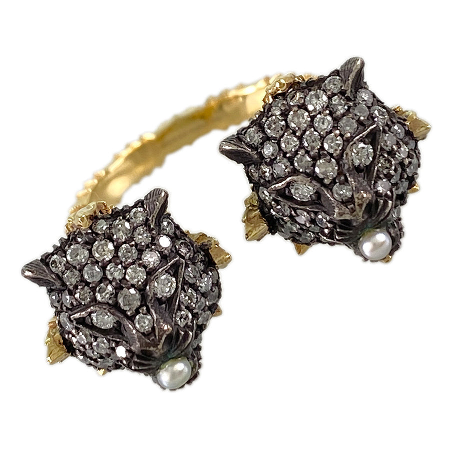 GUCCI Cat Head Le Marche de Merveille Ring