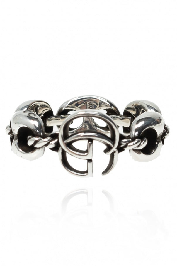 Gucci Sterling Silver Double G Ring