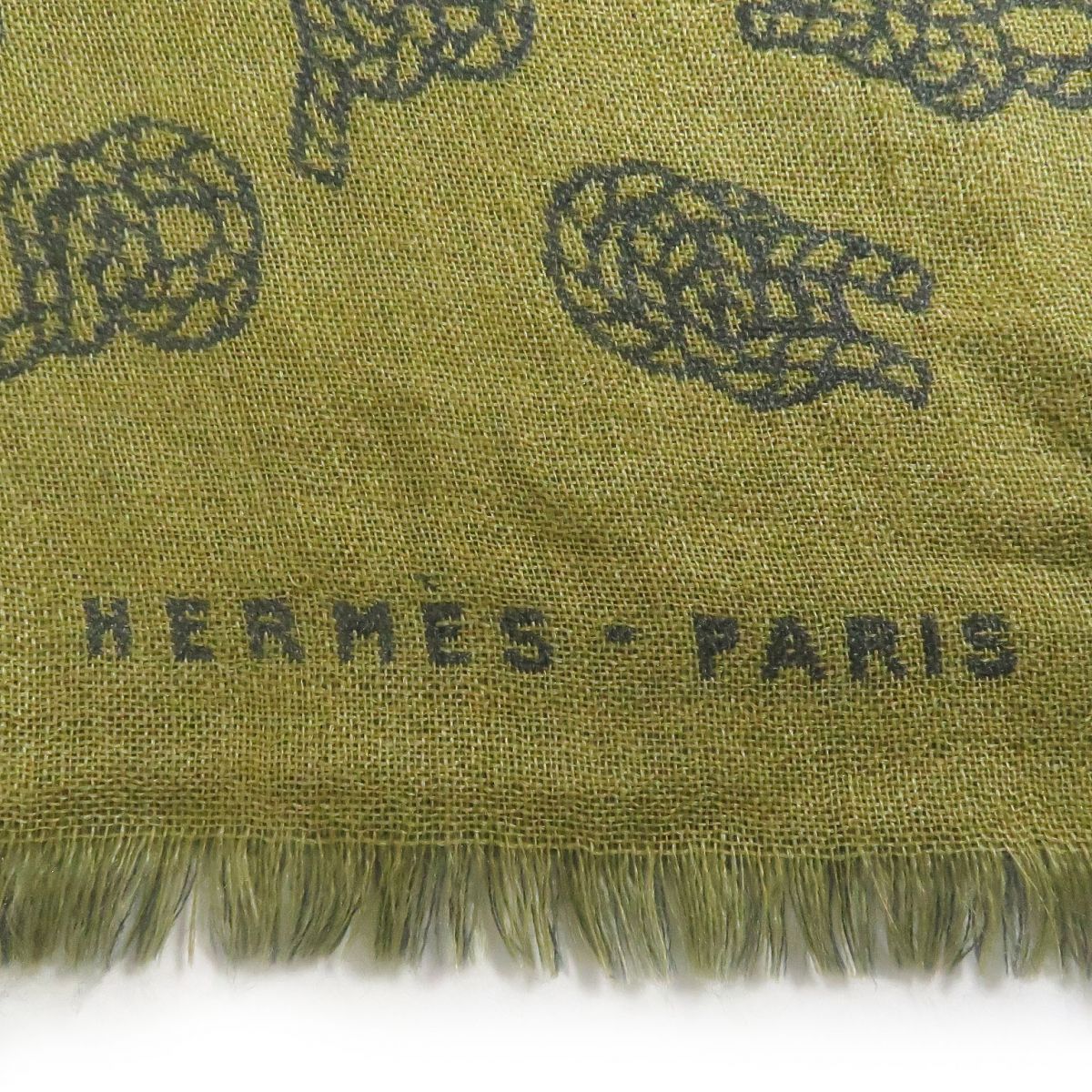 HERMES Stall Main: 70% cashmere, Main: 30% silk Gray type mens Used