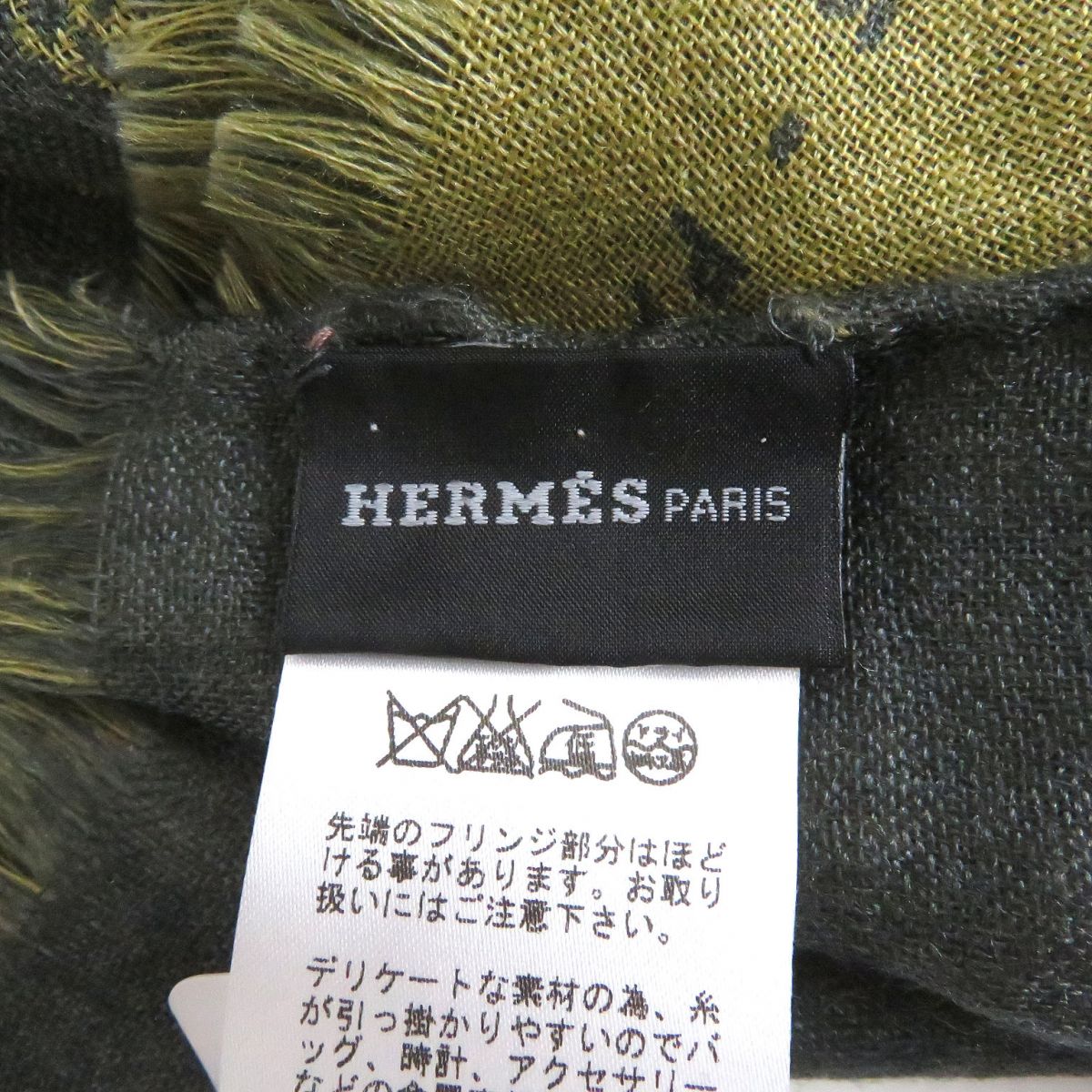 HERMES Stall Main: 70% cashmere, Main: 30% silk Gray type mens Used