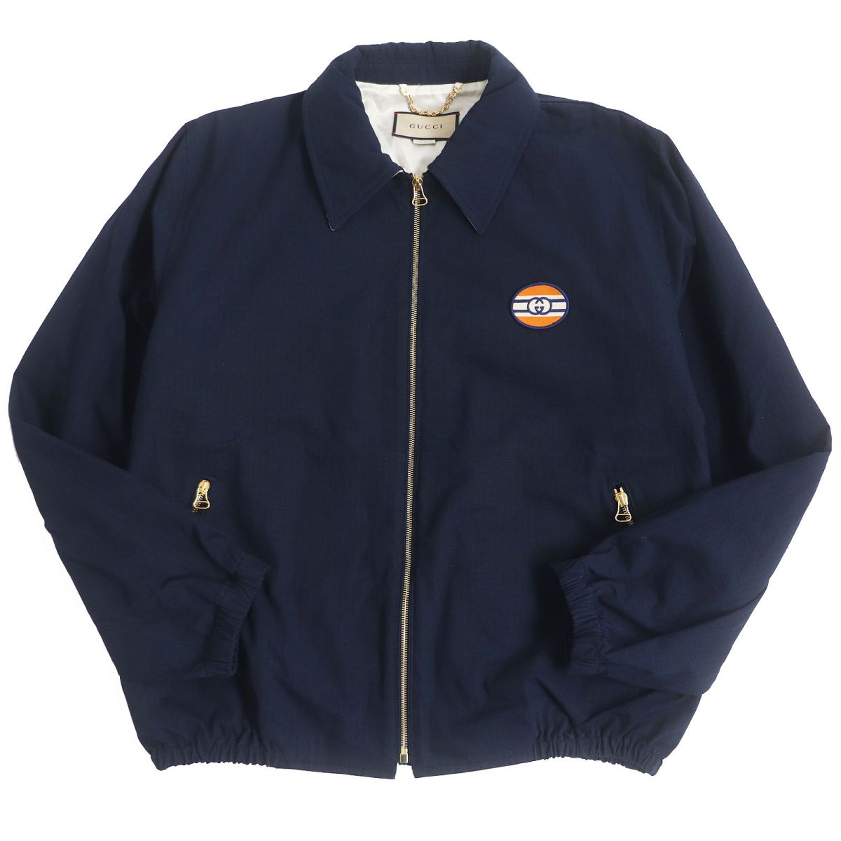 GUCCI Blouson Main: 70% cotton, Main: 30% nylon, Lining: 100% rayon, Part: 100% polyester Navy mens 50 Used