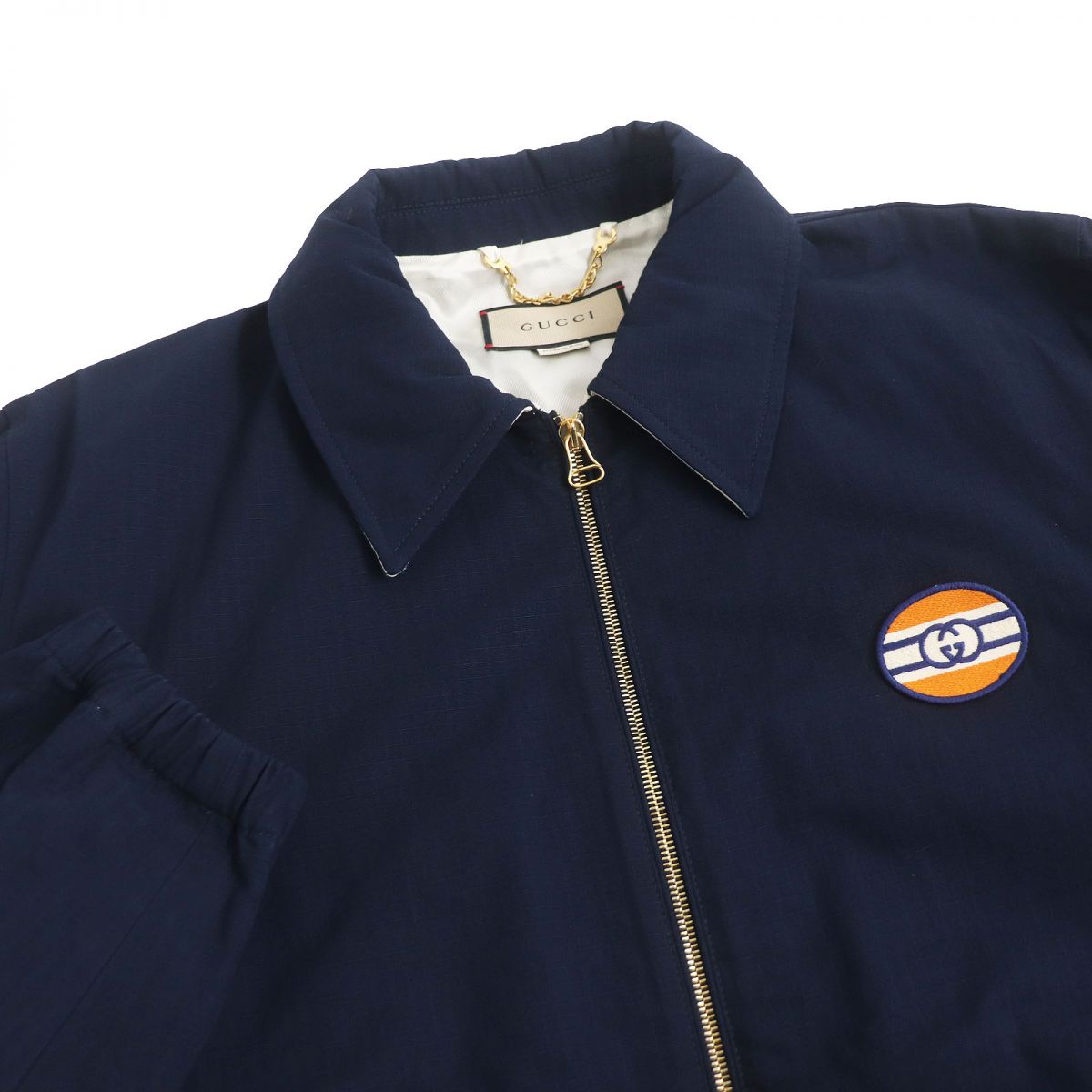 GUCCI Blouson Main: 70% cotton, Main: 30% nylon, Lining: 100% rayon, Part: 100% polyester Navy mens 50 Used