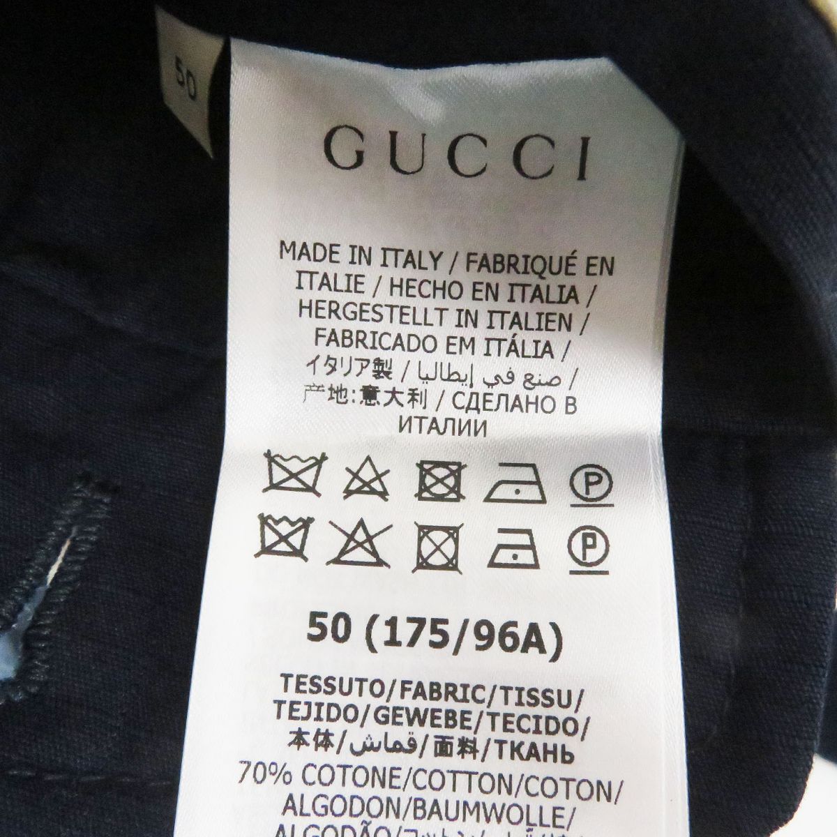 GUCCI Blouson Main: 70% cotton, Main: 30% nylon, Lining: 100% rayon, Part: 100% polyester Navy mens 50 Used