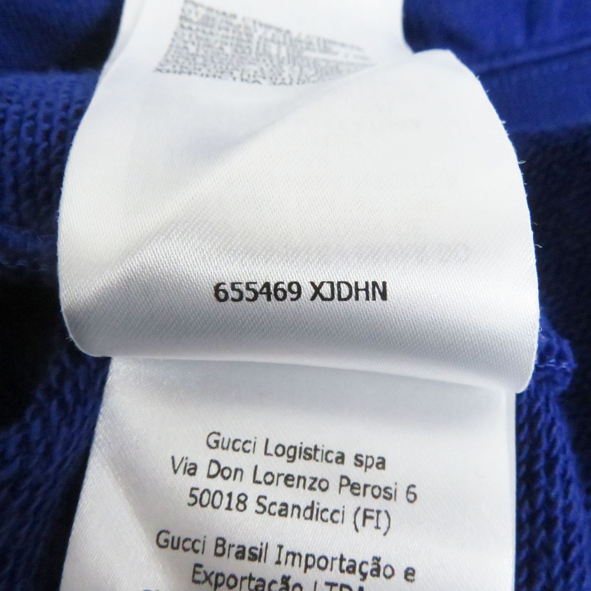 GUCCI sweat Main: 100% cotton Navy type x yellow mens S Used