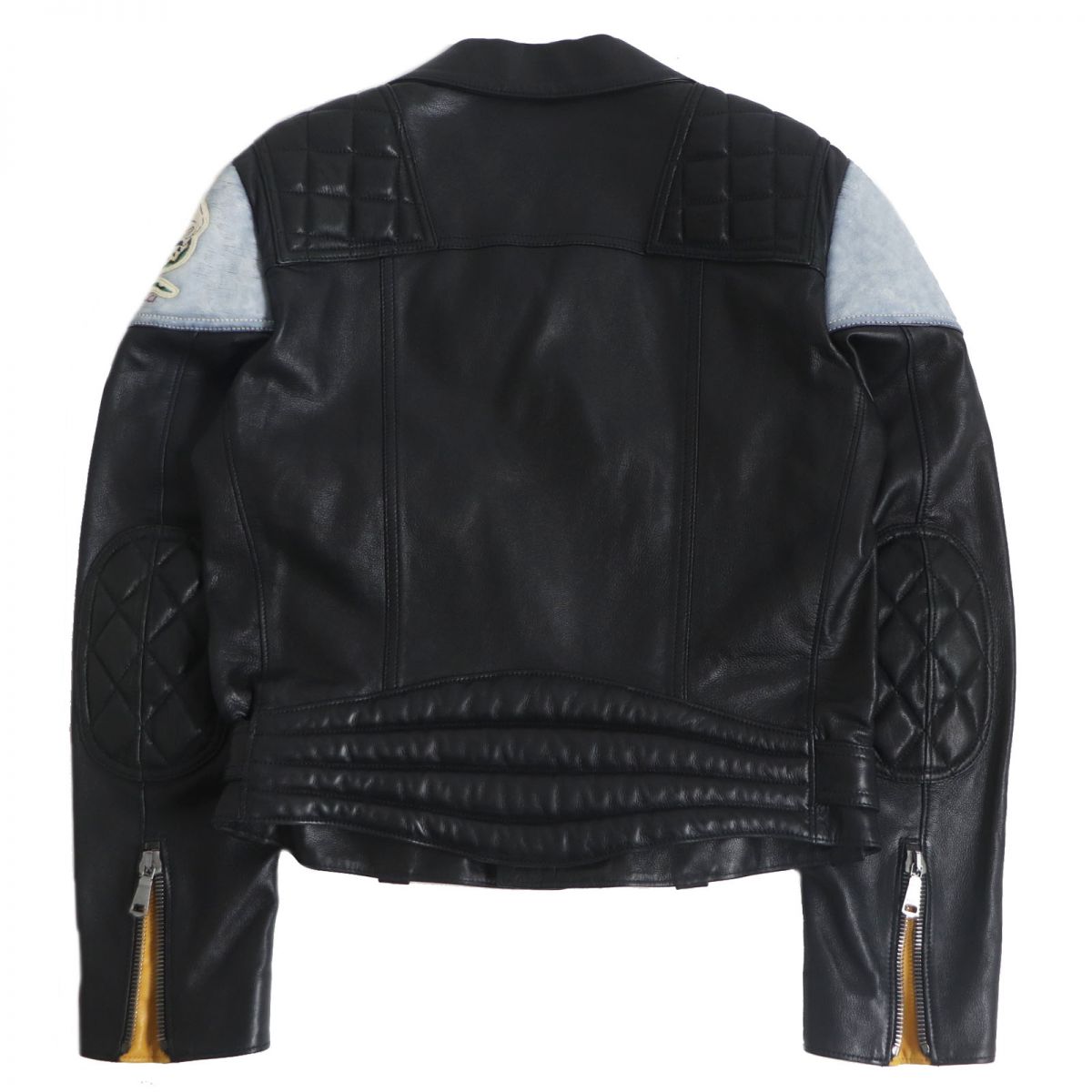 GUCCI leather jacket Outer: Cowhide, Part: Sheepskin, Filling: 100% Polyurethane, Part: 100% Polyester, Lining: 100% Rayon black mens 48 Used
