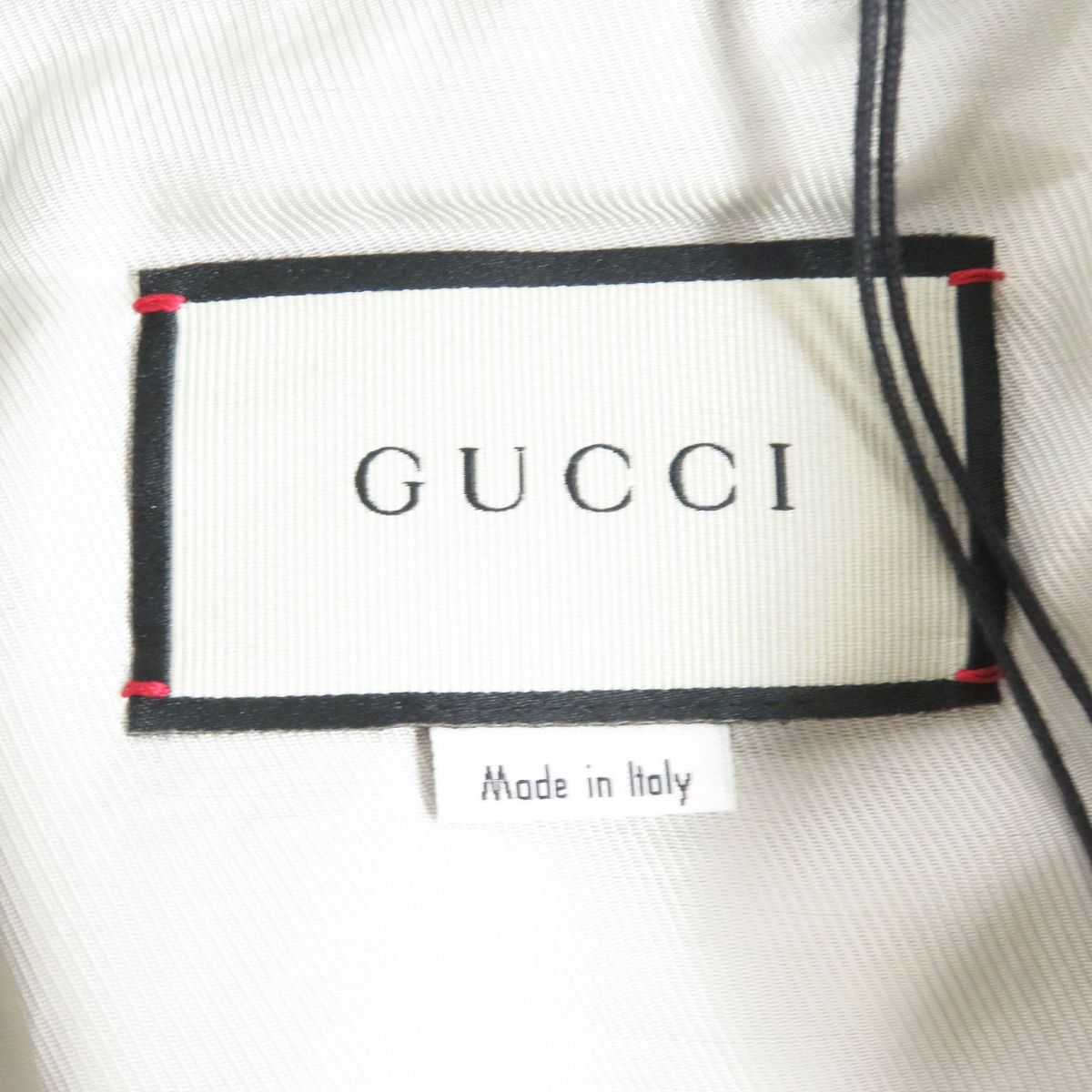 GUCCI leather jacket Outer: Cowhide, Part: Sheepskin, Filling: 100% Polyurethane, Part: 100% Polyester, Lining: 100% Rayon black mens 48 Used