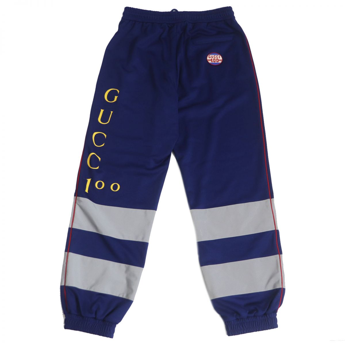 GUCCI Pants Main: 55% polyester, Main: 45% cotton, Part: 80% nylon, Part: 20% polyurethane, Part: 100% polyester blue mens M Used