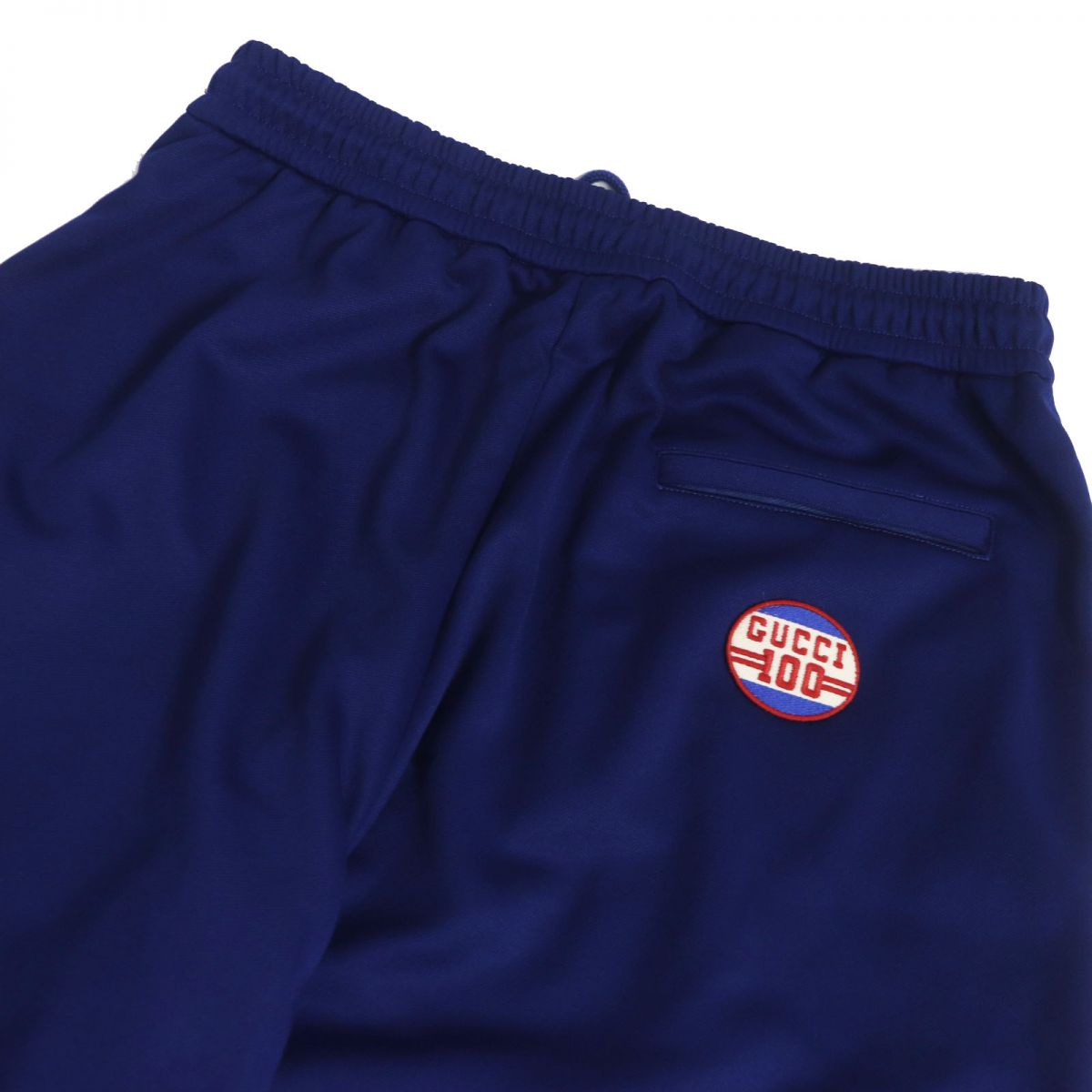 GUCCI Pants Main: 55% polyester, Main: 45% cotton, Part: 80% nylon, Part: 20% polyurethane, Part: 100% polyester blue mens M Used