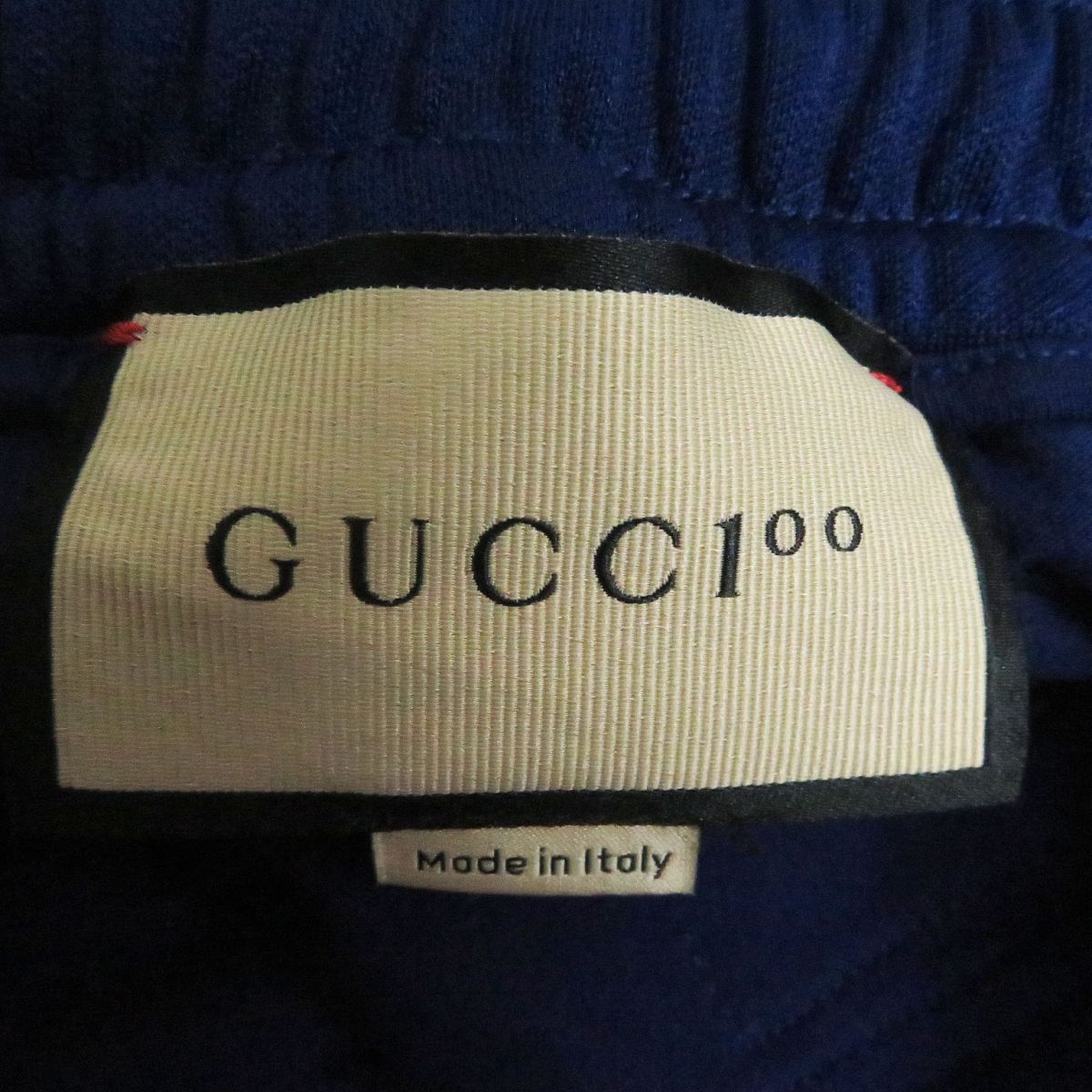 GUCCI Pants Main: 55% polyester, Main: 45% cotton, Part: 80% nylon, Part: 20% polyurethane, Part: 100% polyester blue mens M Used