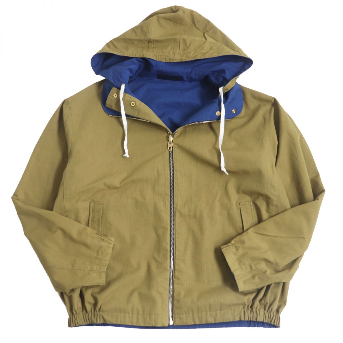 GUCCI Blouson Outer material: 70% cotton, Outer material: 30% nylon, Part: 80% polyester, Part: 20% metal fiber Blue/brown type mens 50 Used