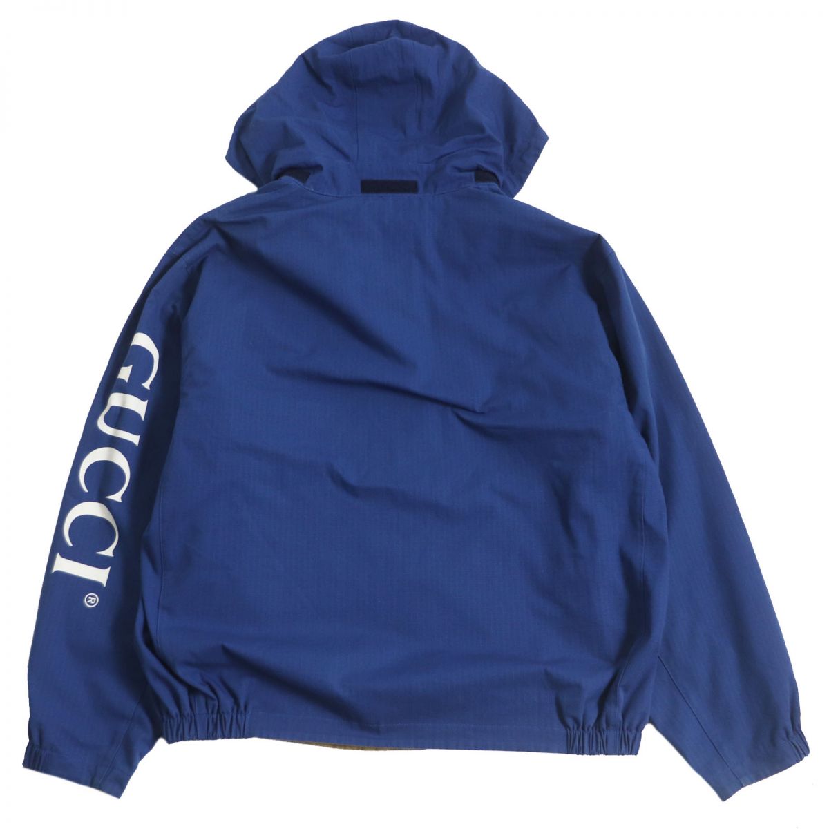 GUCCI Blouson Outer material: 70% cotton, Outer material: 30% nylon, Part: 80% polyester, Part: 20% metal fiber Blue/brown type mens 50 Used