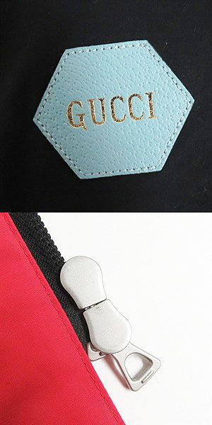 GUCCI Mountain Hoodie Main: 59% cotton, Main: 41% nylon, Part: 65% rayon, Part: 35% cotton, Filling: 100% polyester Red x black mens 48 Used