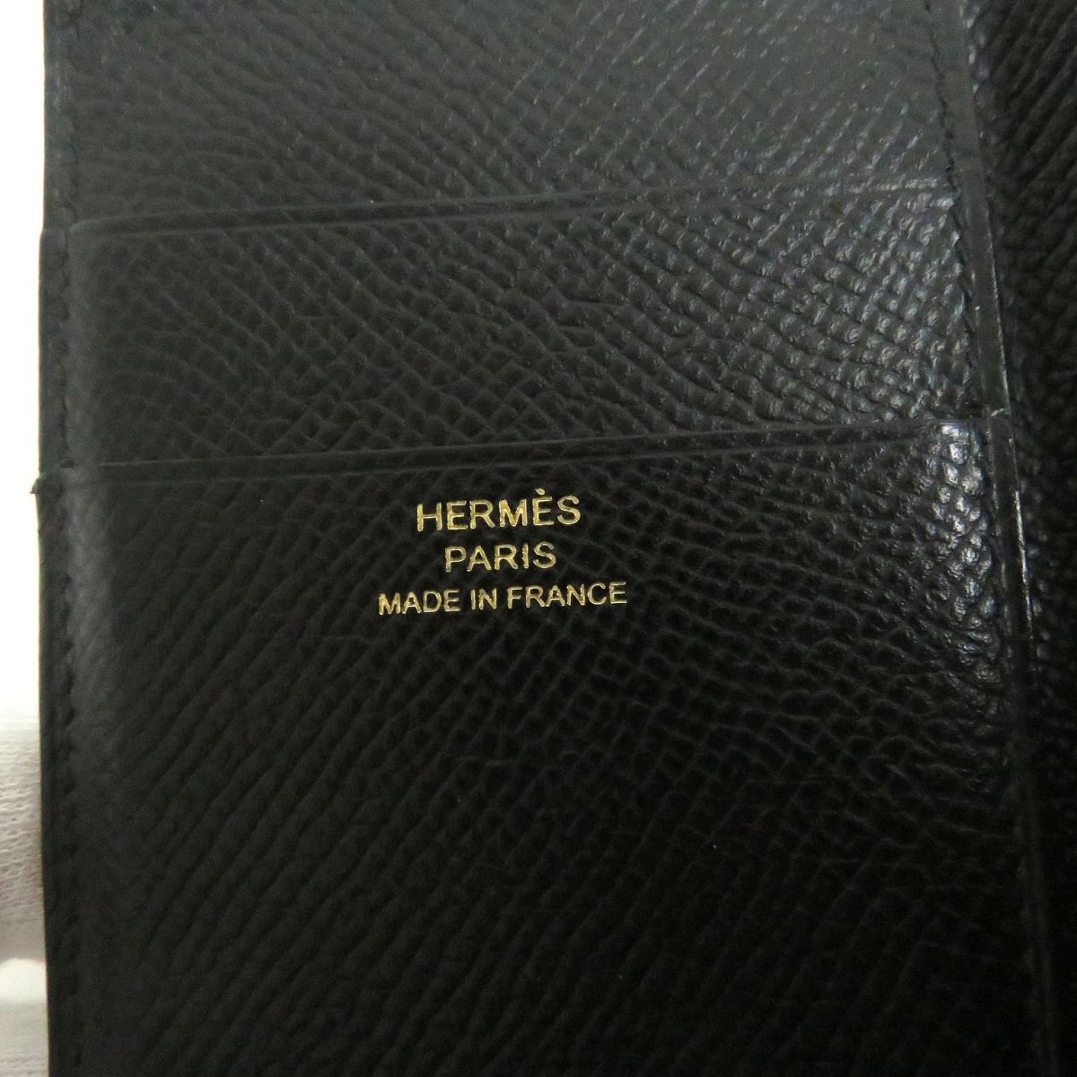 HERMES Tri-fold wallet Main�FEpsom black mens Used