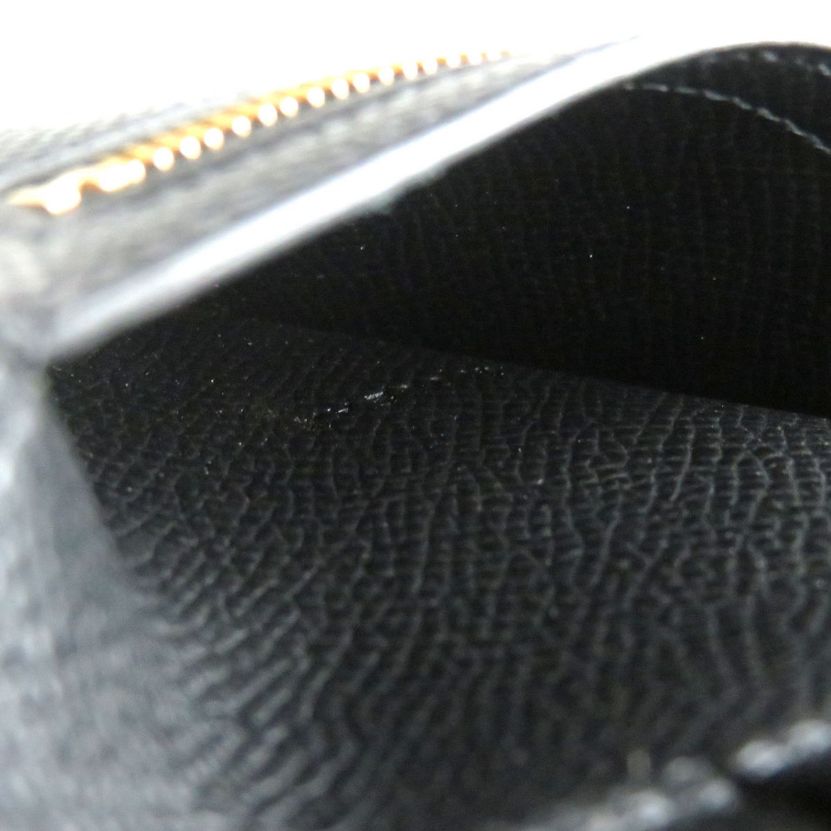 HERMES Tri-fold wallet Main�FEpsom black mens Used