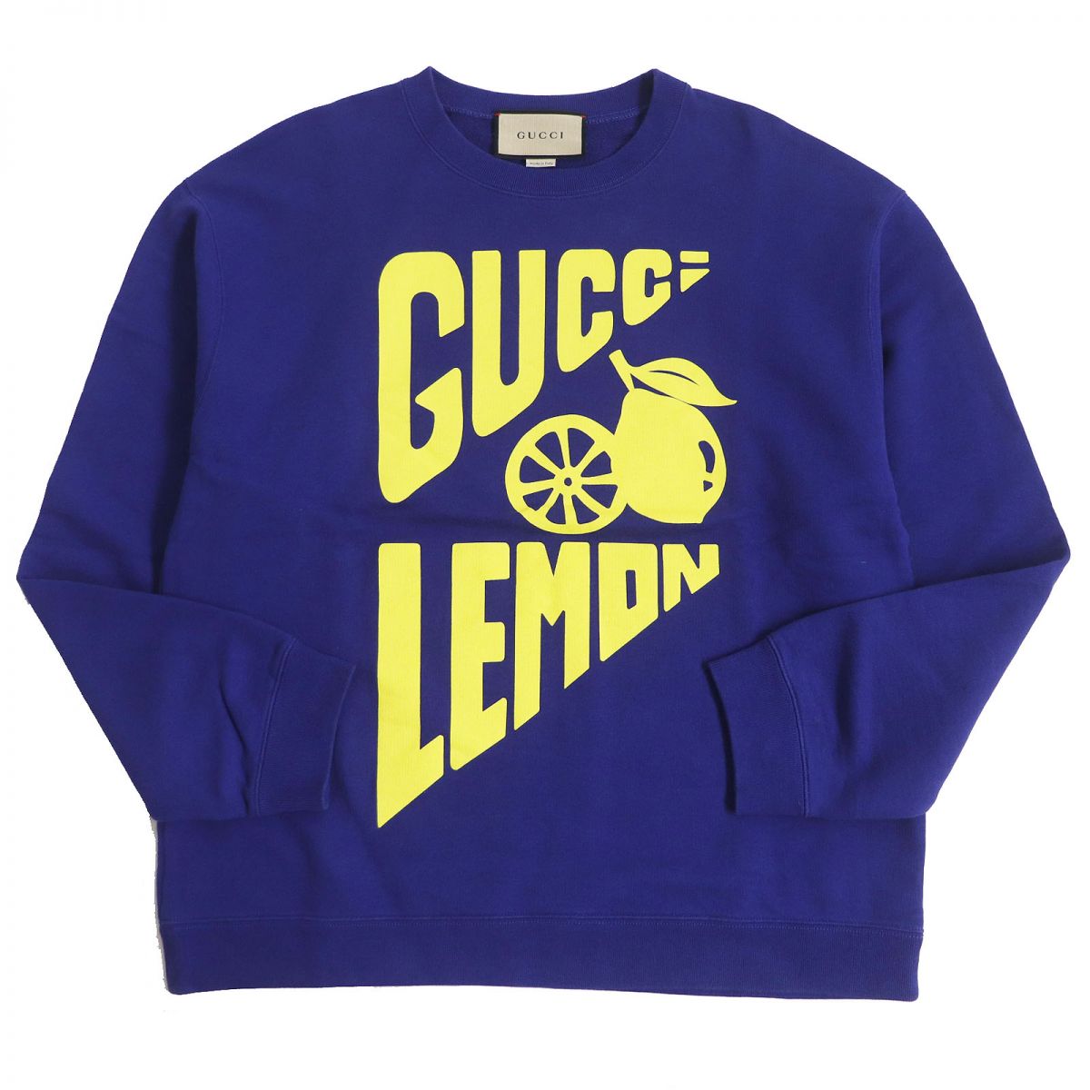 GUCCI sweat Main: 100% cotton blue mens S Used