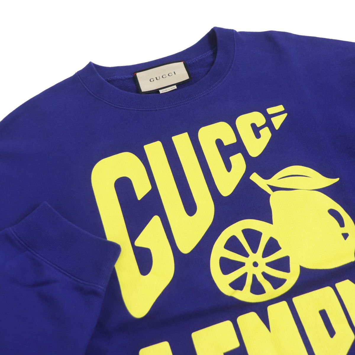 GUCCI sweat Main: 100% cotton blue mens S Used